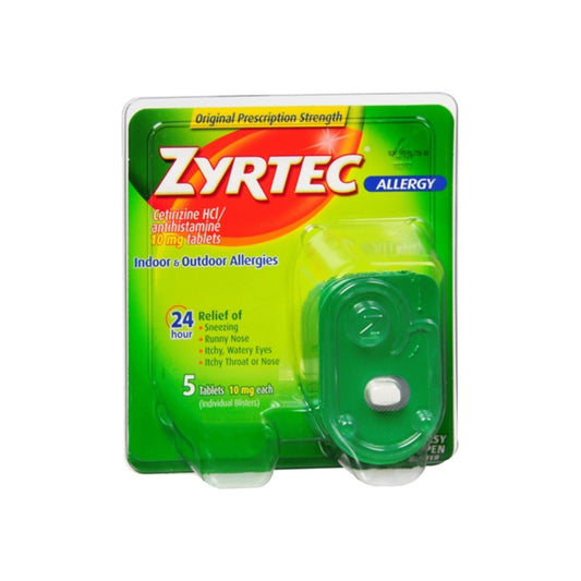 Zyrtec Allergy 10 Mg Tablets 5 Ea