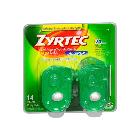 Zyrtec Allergy 10 Mg Tablets Blister Pack 14 Count