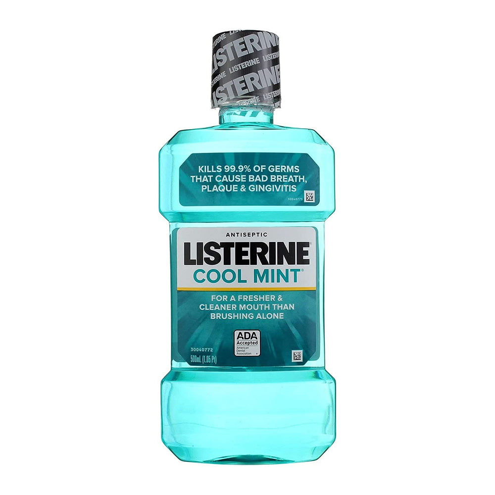Listerine Antiseptic Mouthwash, Cool Mint - 500 Ml
