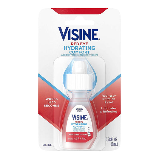 Visine Red Eye Hydrating Comfort Eye Drops - 0.28 Fl Oz