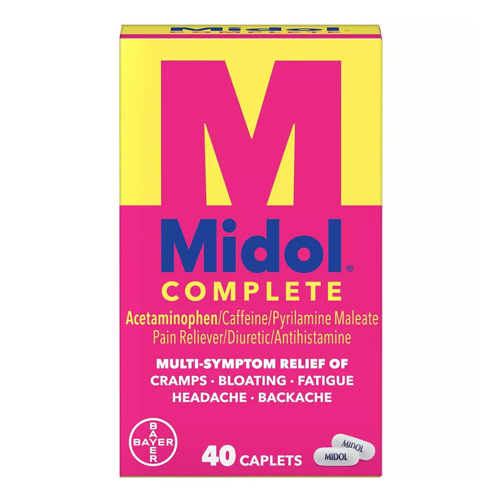 Midol Complete Maximum Strength Pain Reliever Caplets 40 Ea
