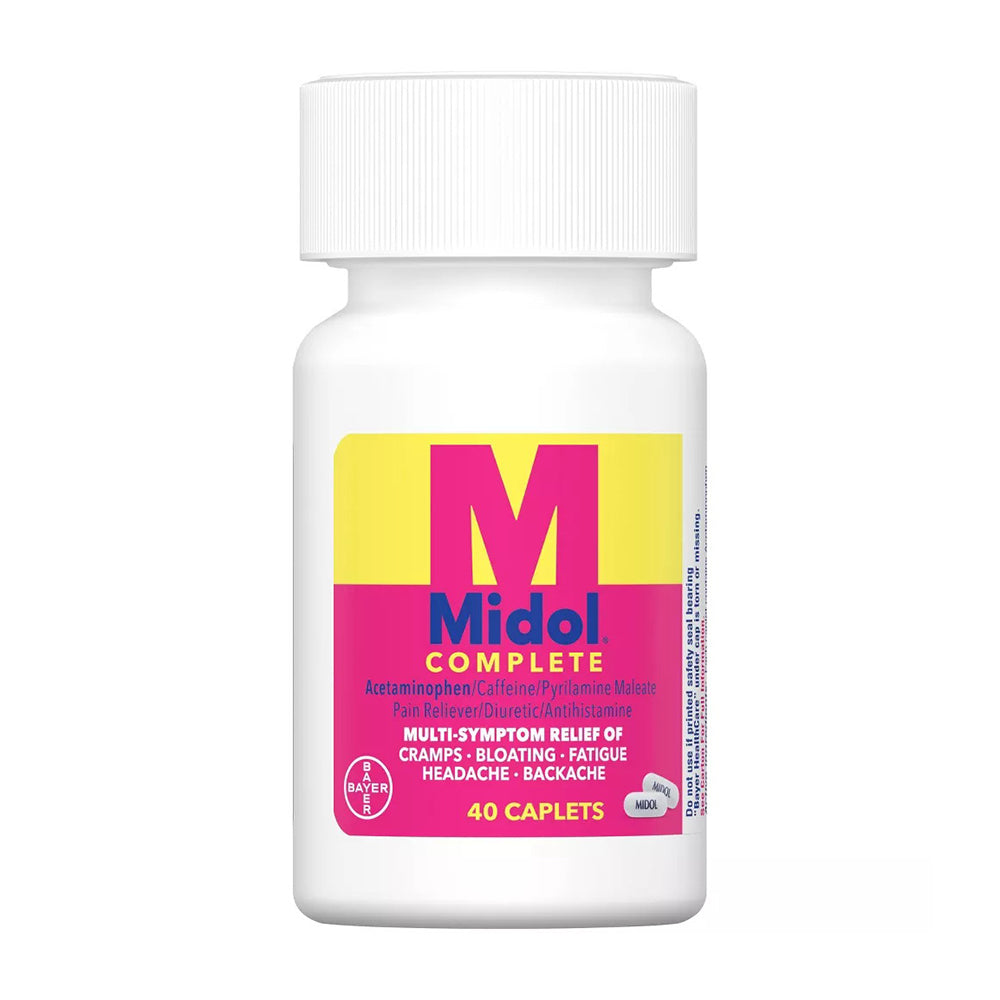 Midol Complete Maximum Strength Pain Reliever Caplets 40 Ea