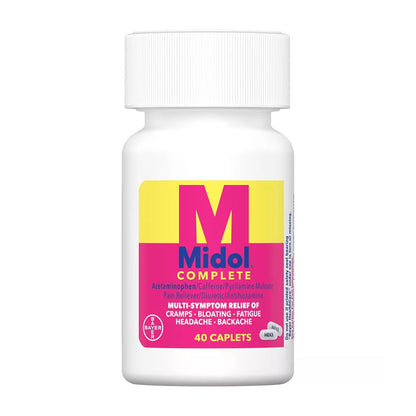 Midol Complete Maximum Strength Pain Reliever Caplets 40 Ea
