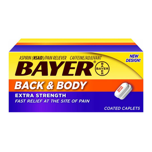 Bayer Extra Strength Back And Body Aspirin Pain Reliever Coated Caplets - 100 Each