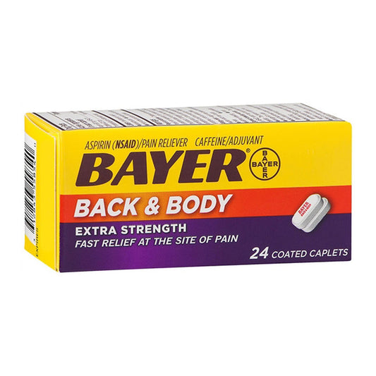 Bayer Back And Body Extra Strength Coated Caplets - 24 Each