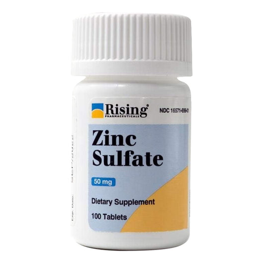 Rising'S Zinc 50Mg Tablets - Dietary Supplement For Immune Support System - 100 Tablets