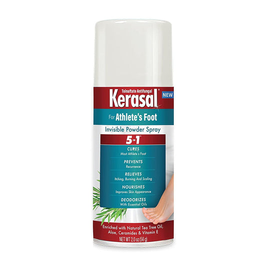 Kerasal 5-In-1 Athlete'S Foot Invisible Powder Spray, Athlete'S Foot Spray - 2 Oz