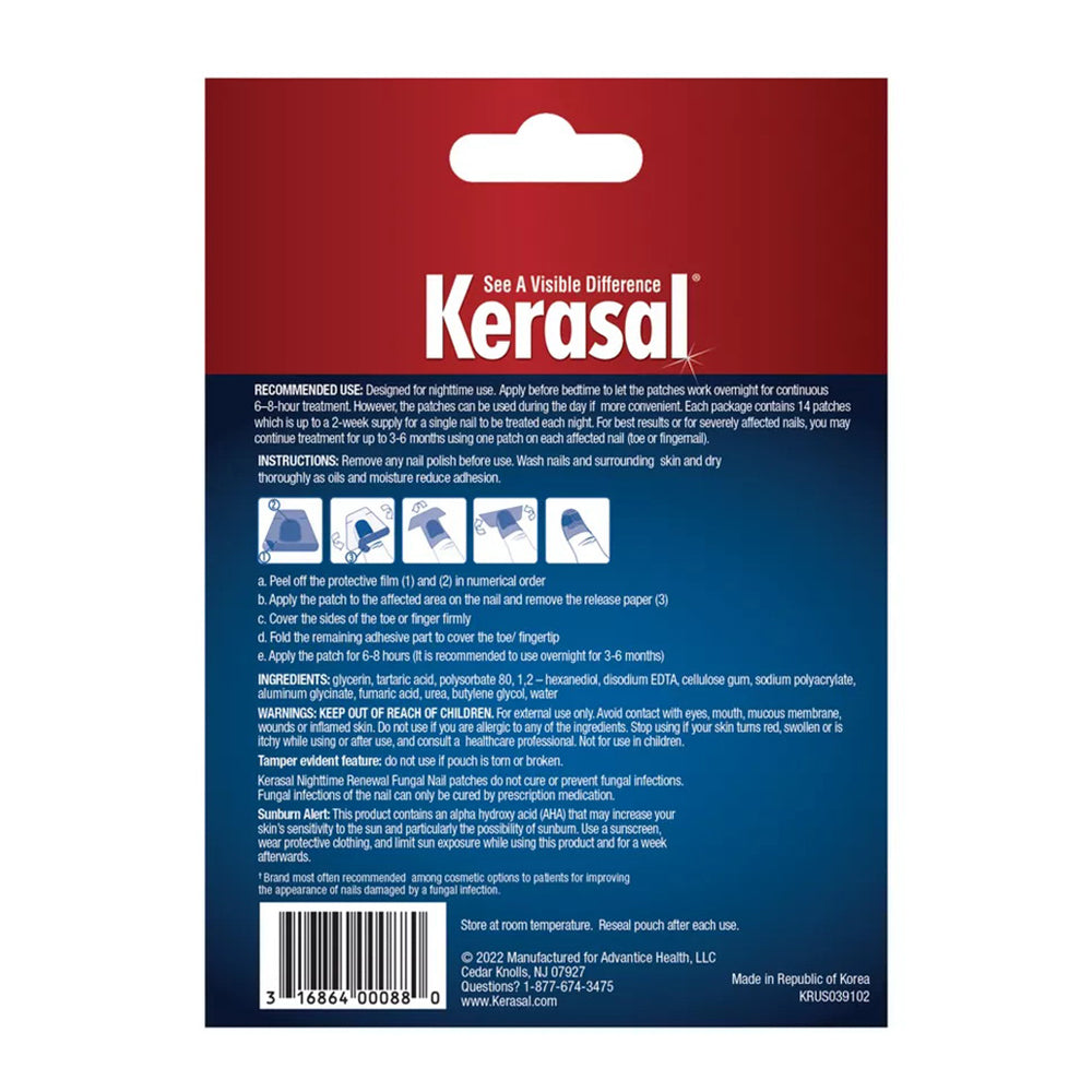 Kerasal Nighttime Renewal Fungal Nail Patches - 14 Patch