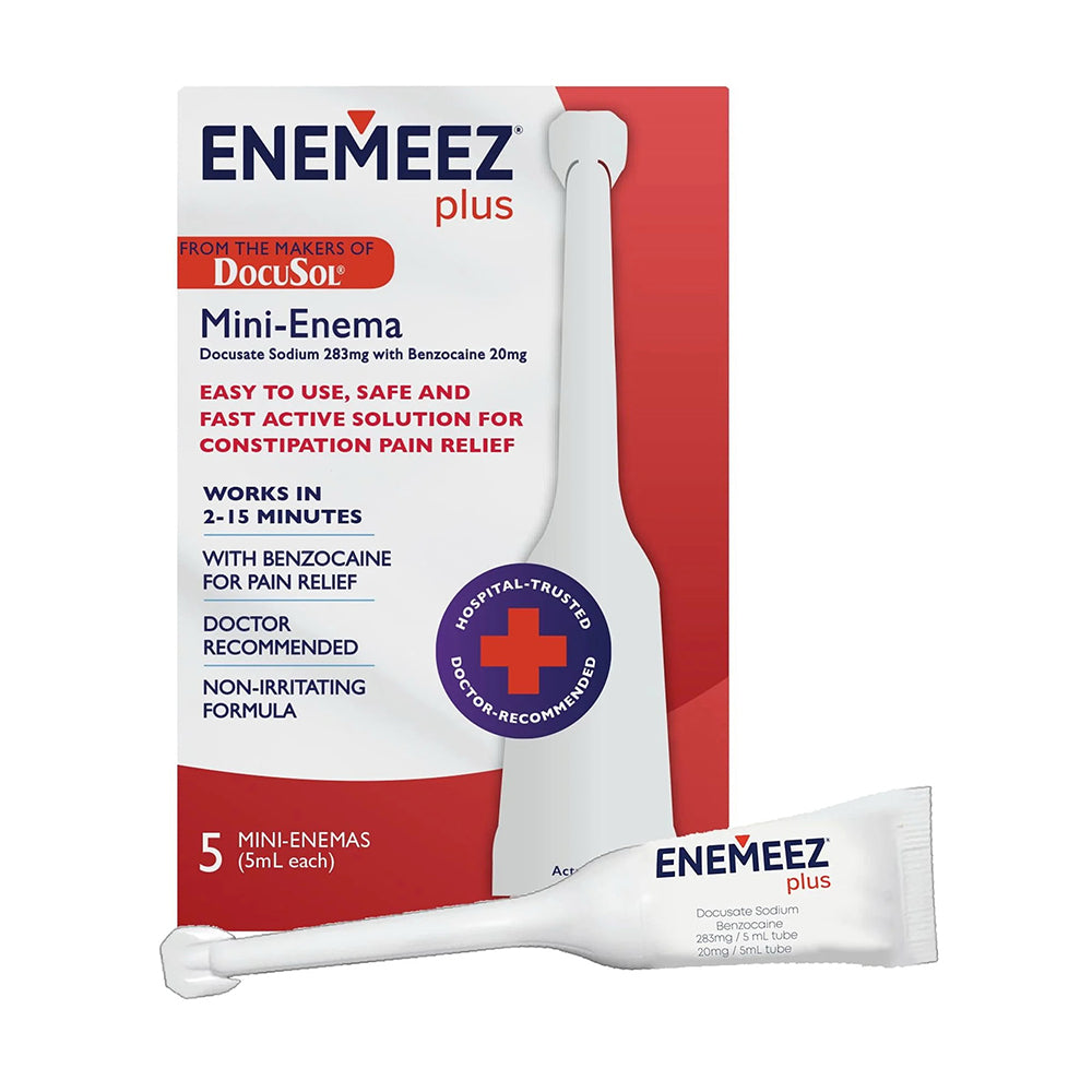 Docusol Plus With Benzocaine Mini-Enema 5 Ea