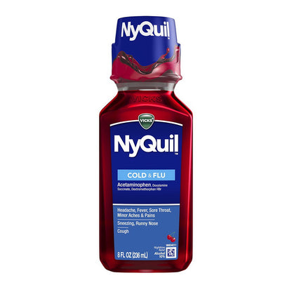 Vicks Nyquil Cough Nighttime Relief, 8 Fl Oz,