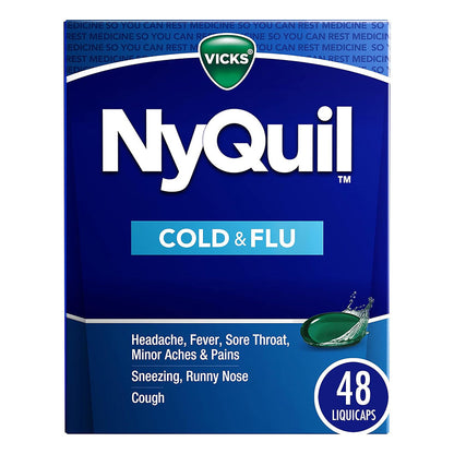Vicks Nyquil Cold & Flu Nighttime Relief Liquicaps 48 Ea