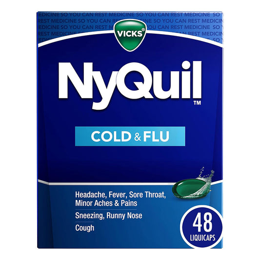 Vicks Nyquil Cold & Flu Nighttime Relief Liquicaps 48 Ea