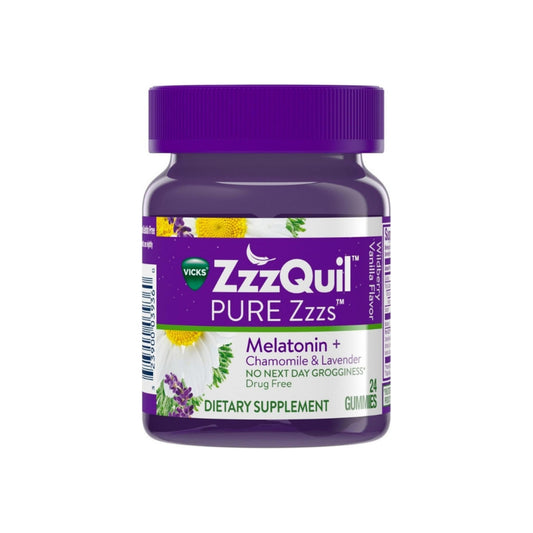 Vicks Pure Zzzs Melatonin Sleep Aid Gummies, 24 Ea