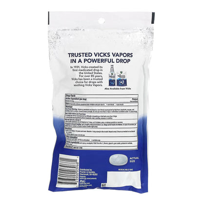 Vicks Vapocool Severe Medicated Throat Drops, Menthol, 45 Ea