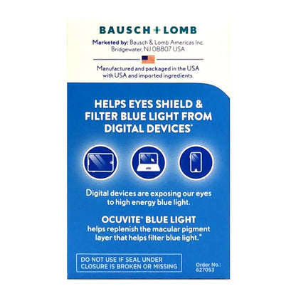 Bausch + Lomb Ocuvite Lutein 25Mg Lutein & Zeaxanthin Supplement, 30 Softgels