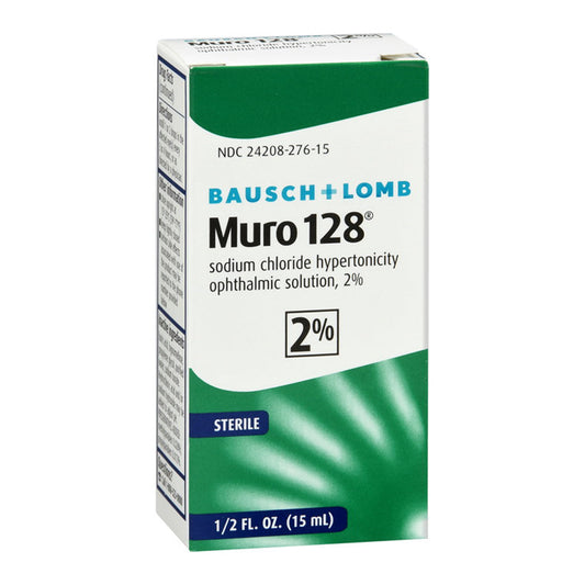 Bausch Plus Lomb Muro 128 Sterile Ophthalmic 2% Eye Solution - 0.5 Fl Oz