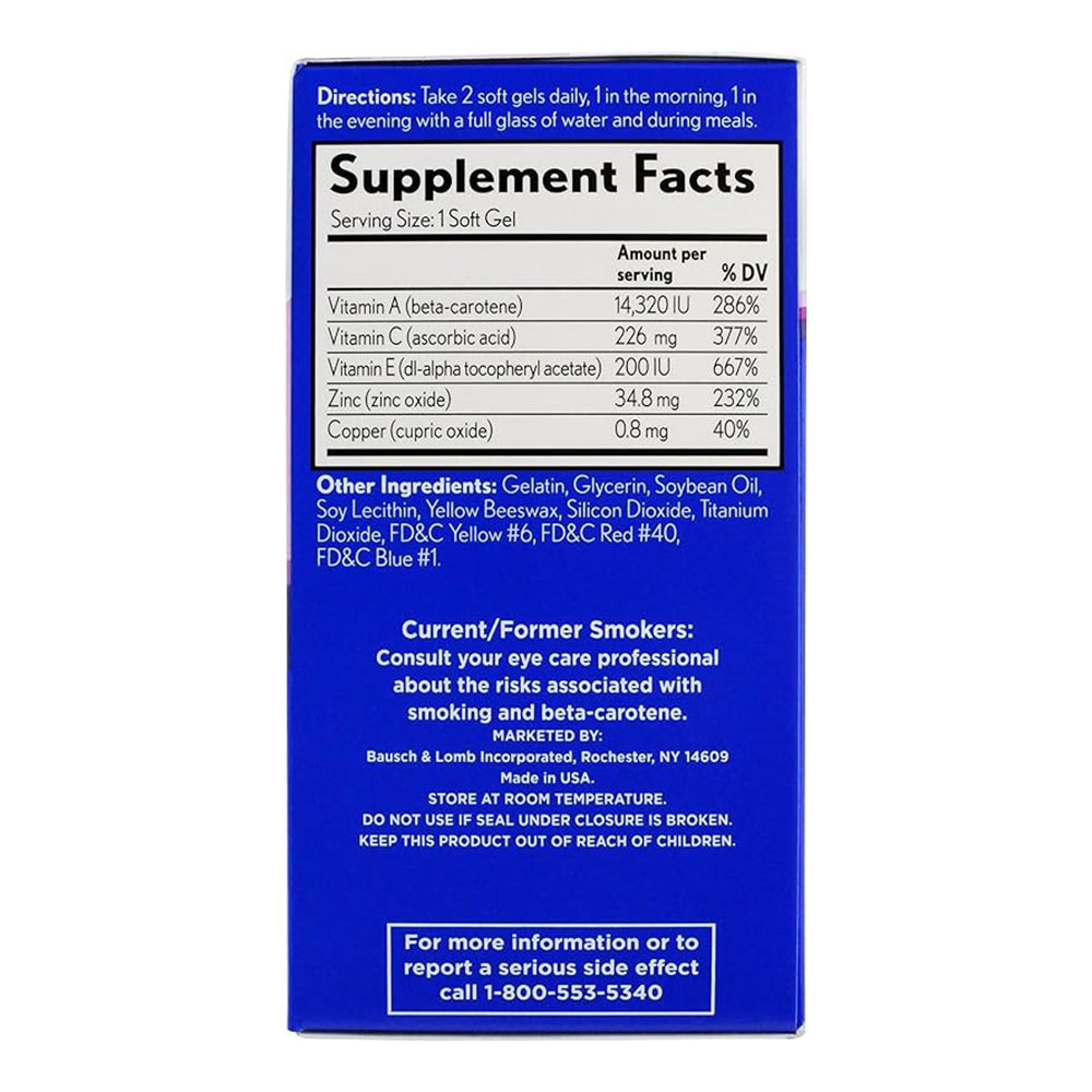 Bausch And Lomb Preservision Eye Vitamin And Mineral Supplement Softgels - 120 Ea