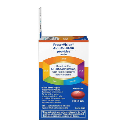 Bausch And Lomb Preservision Eye Vitamin And Mineral Supplements Lutein Softgels - 50 Ea