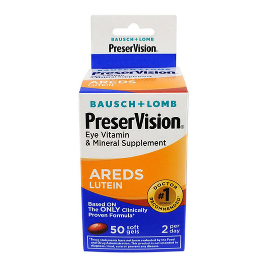 Bausch And Lomb Preservision Eye Vitamin And Mineral Supplements Lutein Softgels - 50 Ea