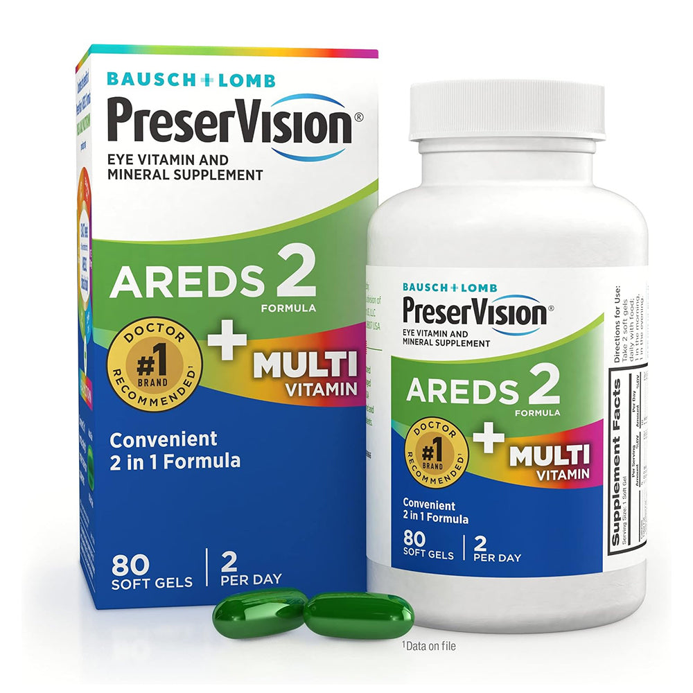 Bausch & Lomb Preser Vision Areds 2 Formula + Multi Vitamin Vitamin 80Ct