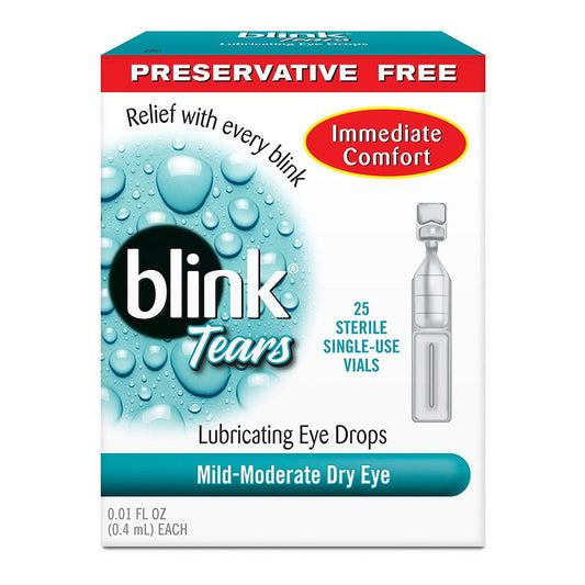 Blink Tears Preservative Free Lubricating Eye Drops - 25 Ct