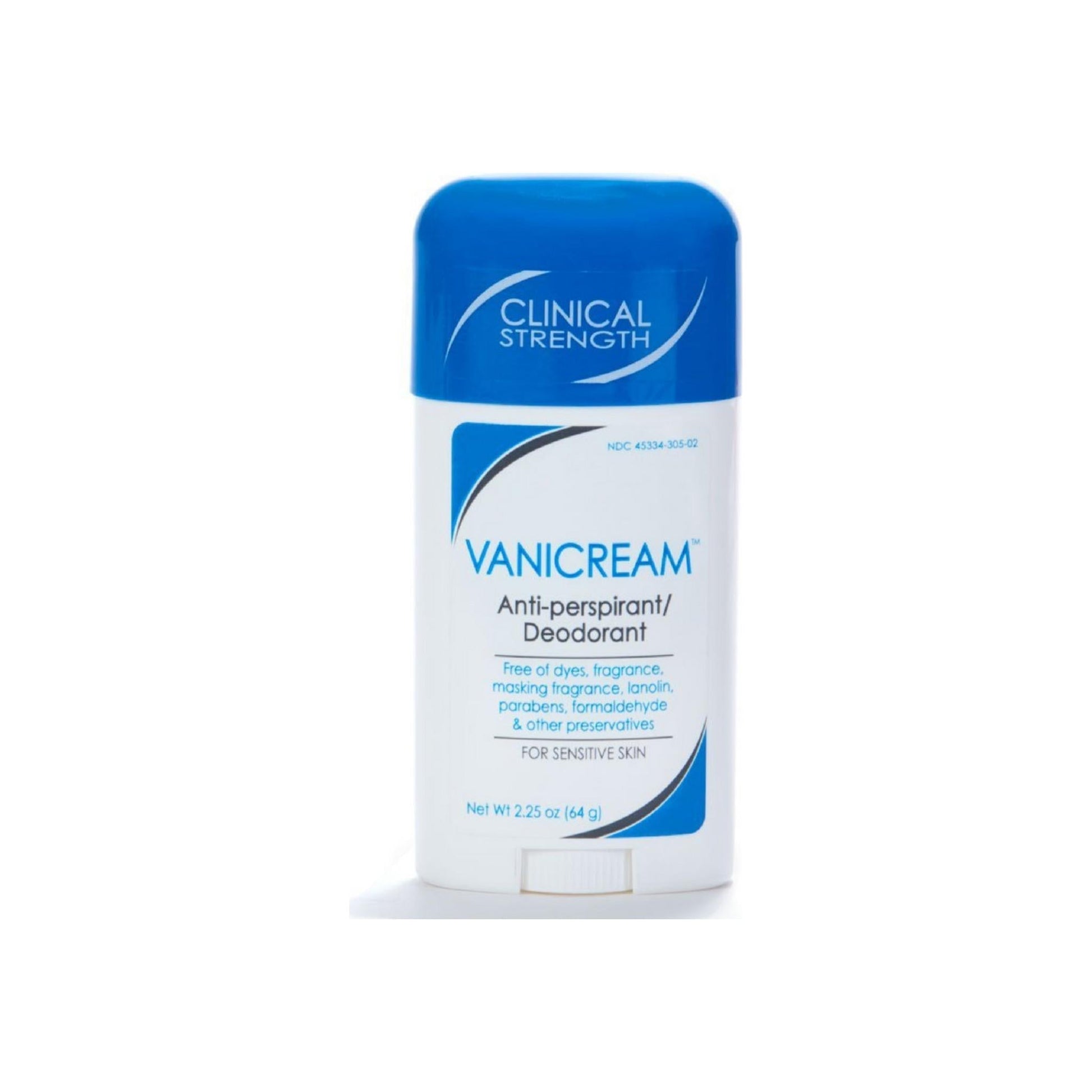 Vanicream Anti-Perspirant Deodorant Clinical Strength Sensitive Skin 2.25 Oz