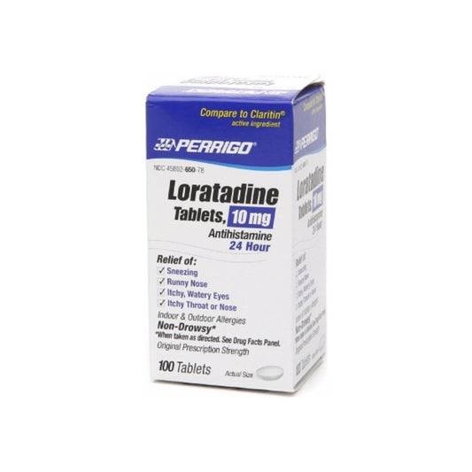 Perrigo 24 Hour Allergy Relief, Loratadine 100 Ea