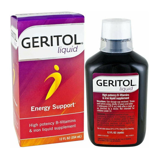 Geritol High Potency B - Vitamin & Iron Liquid Supplement - 12 Oz