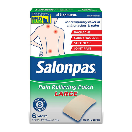 Salonpas Large Pain Relieving Patch - 6Ct