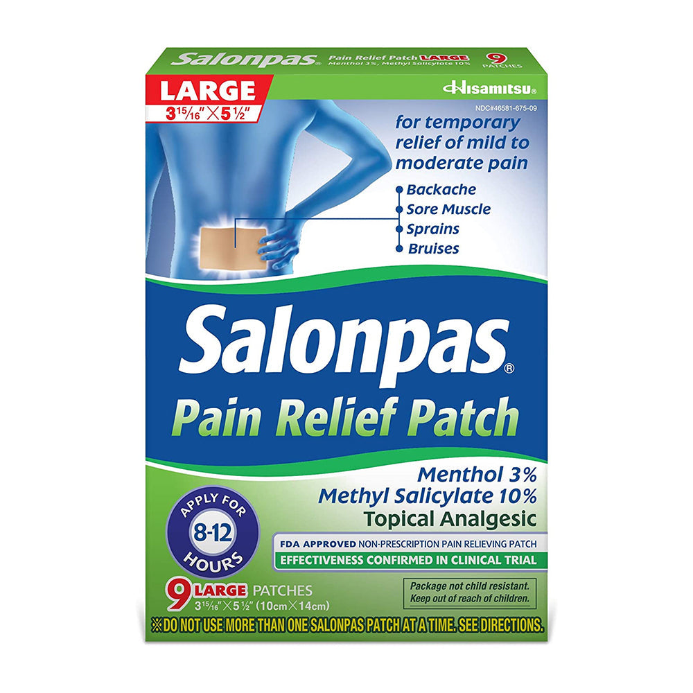 Salonpas Double Size Value Pack Pain Relief Patch - 9 Ct