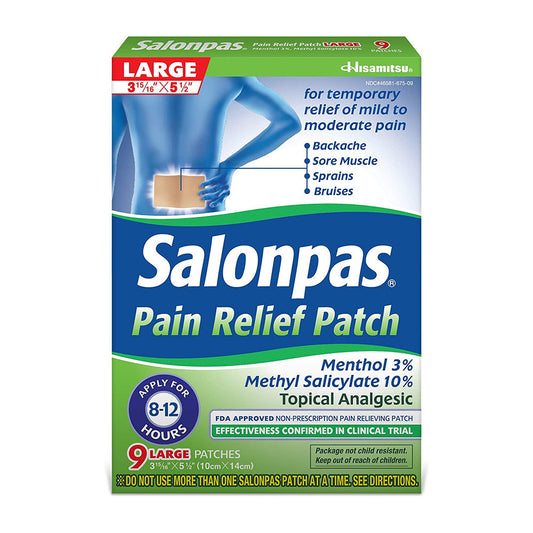 Salonpas Double Size Value Pack Pain Relief Patch - 9 Ct