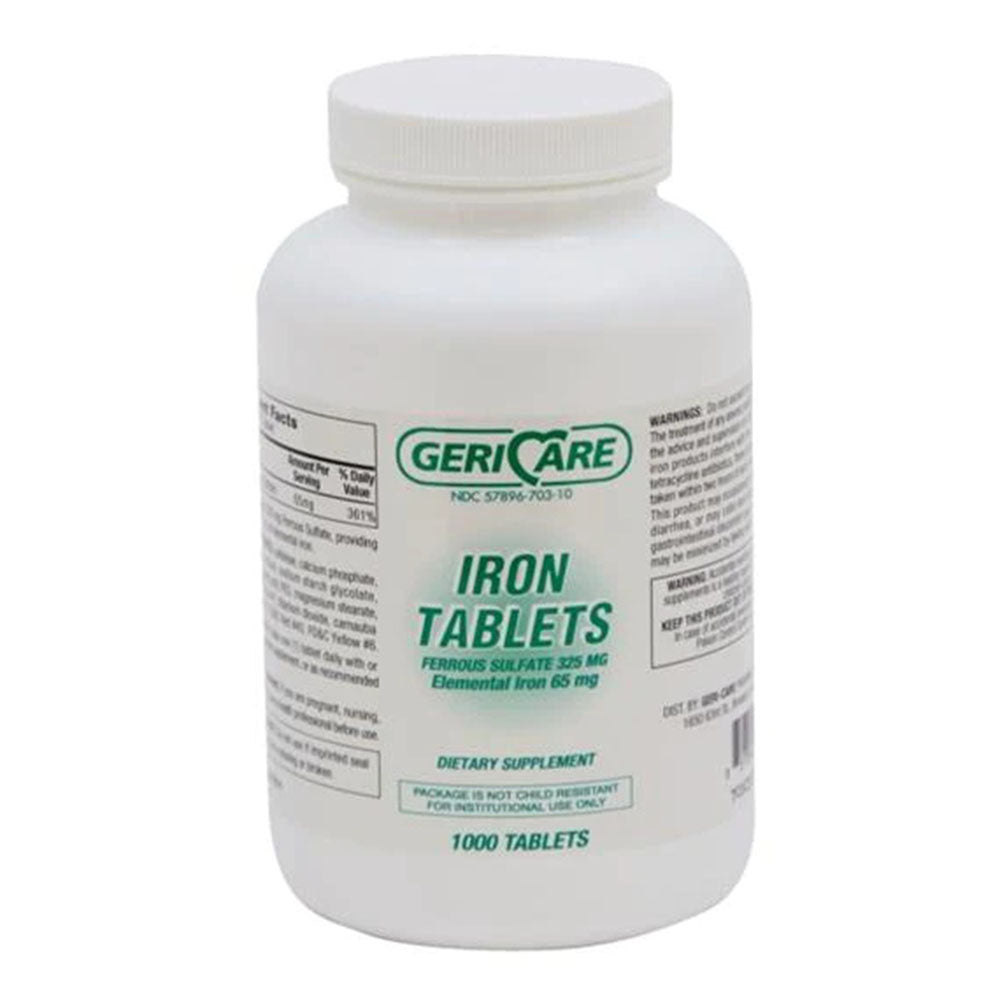Gericare Iron Supplement 325 Mg Strength Tablet, 1000 Ea