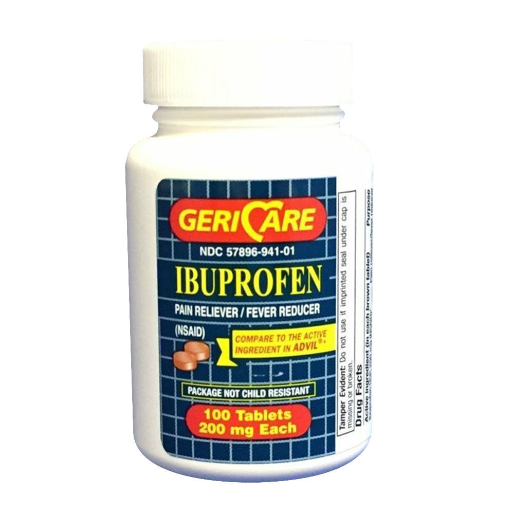 Gericare Ibuprofen Coated Tablets, 200 Mg, 100 Count