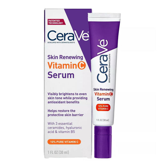 Cerave Vitamin C Serum With Hyaluronic Acid Skin Brightening Serum For Face 5 Fl Oz