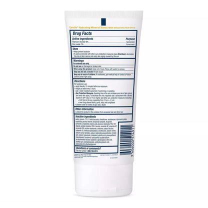 Cerave 100% Mineral Sunscreen Spf 50 5 Oz