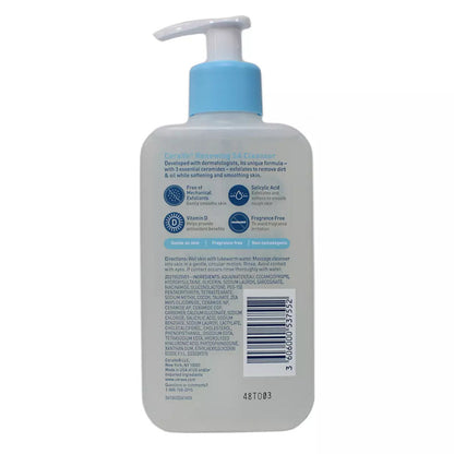 Cerave Sa Cleanser Salicylic Acid Cleanser With Hyaluronic Acid, 8 Oz