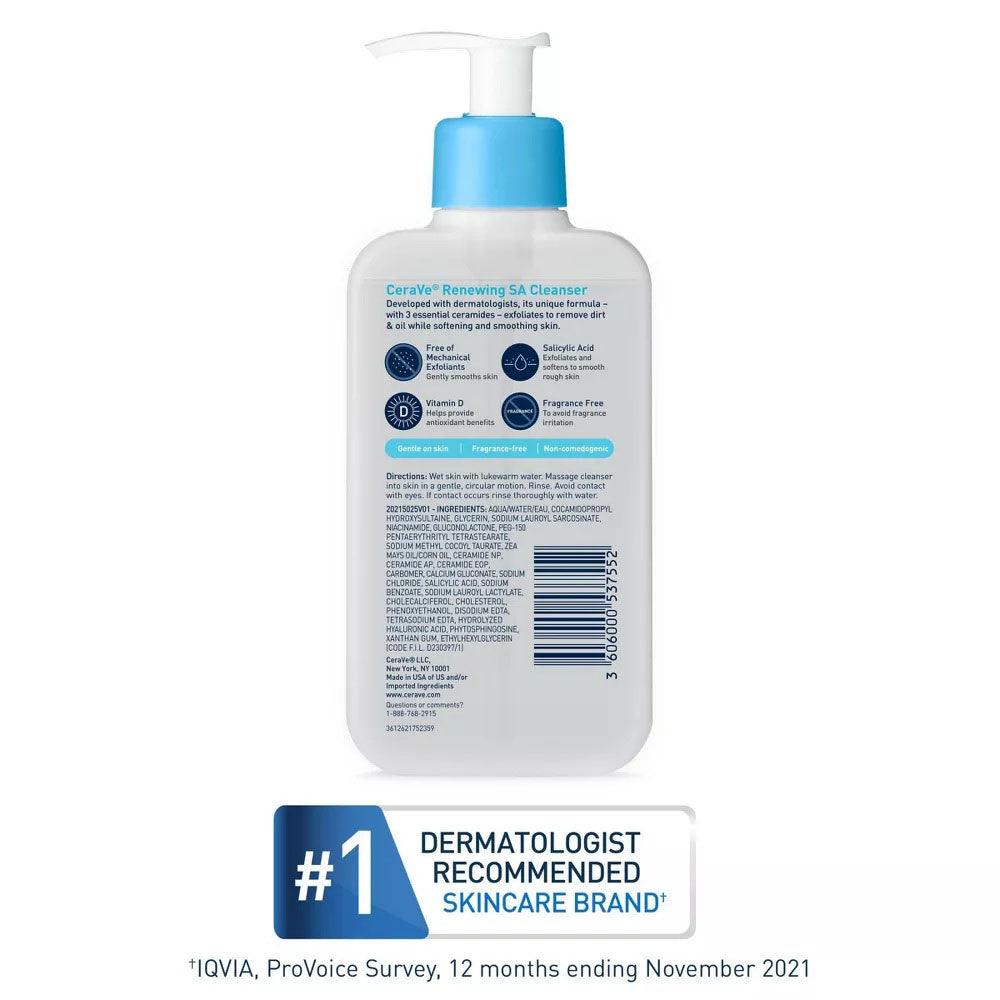 Cerave Sa Cleanser Salicylic Acid Cleanser, 16 Oz
