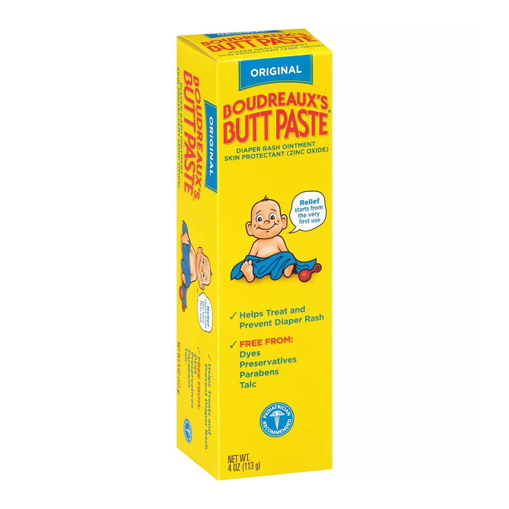 Boudreaux'S Butt Paste Original Diaper Rash Cream, 4 Oz Tube