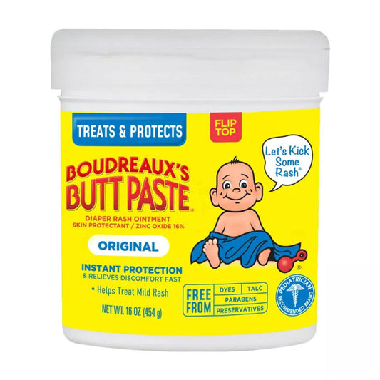 Boudreaux'S Butt Paste Diaper Rash Ointment, Original, 16 Oz