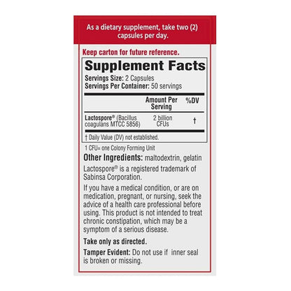 Bacid Daily Probiotic Dietary Supplement For Digestive Health