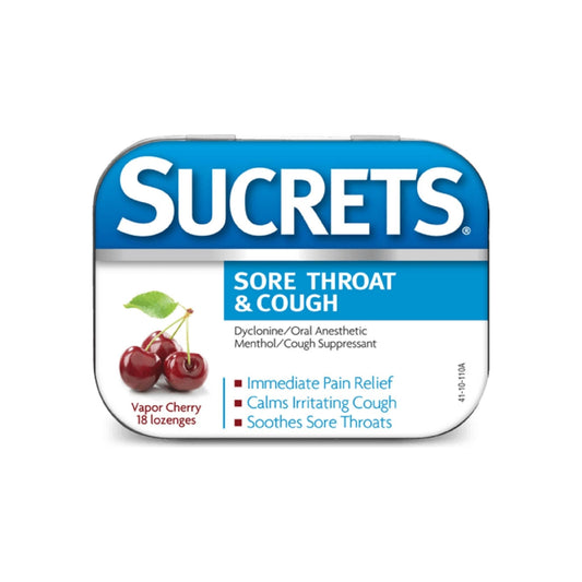 Sucrets Sore Throat & Cough Vapor Cherry 18 Each