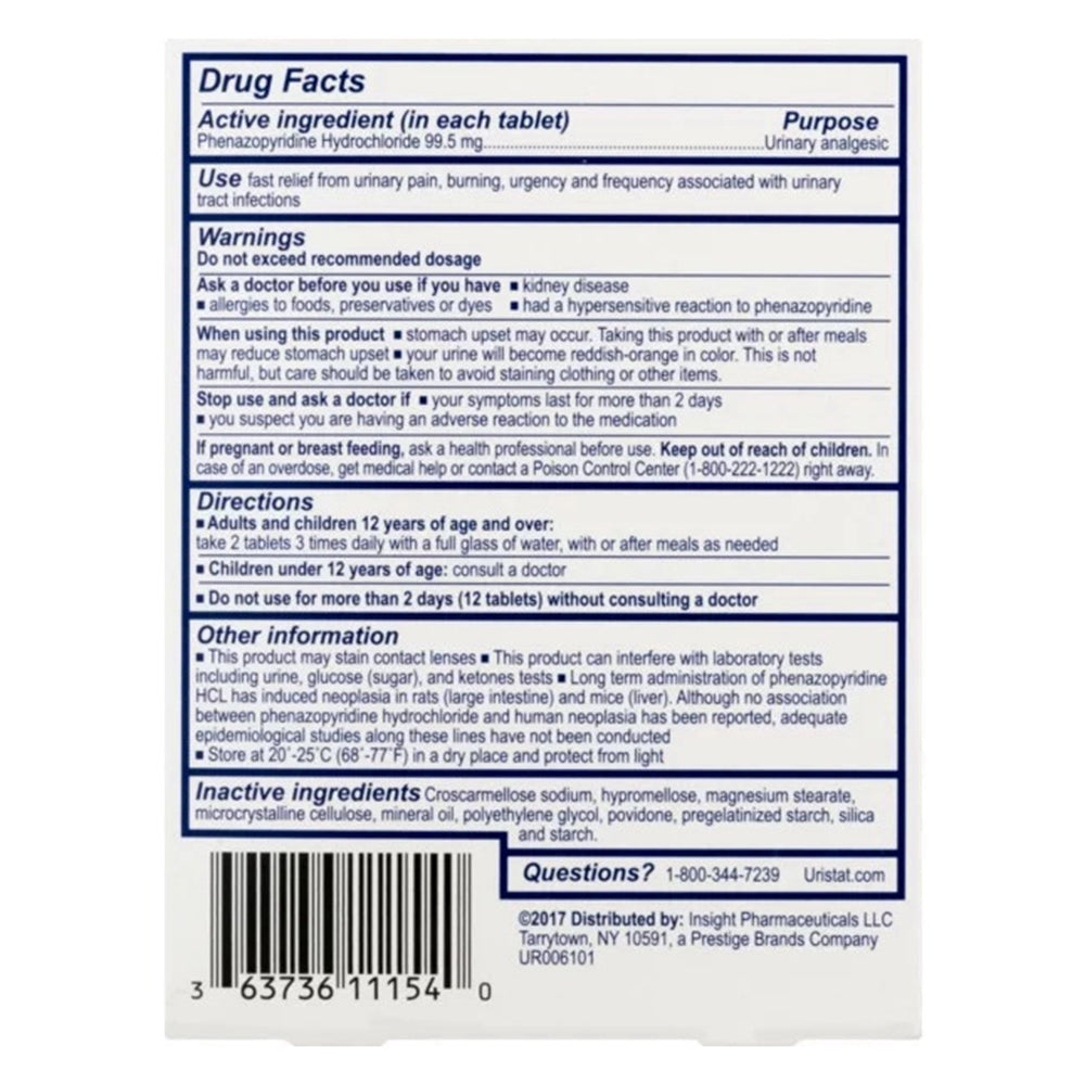 Uristat Ultra Uti Pain Relief Tablets, 30 Ea