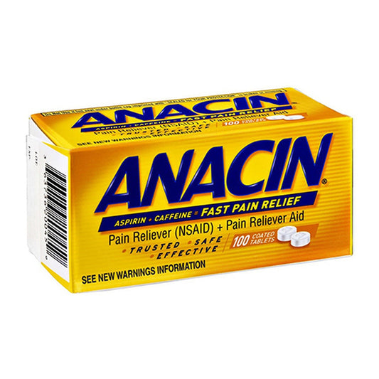 Anacin Fast Pain Relief, Pain Reducer Aspirin Tablets - 100 Each