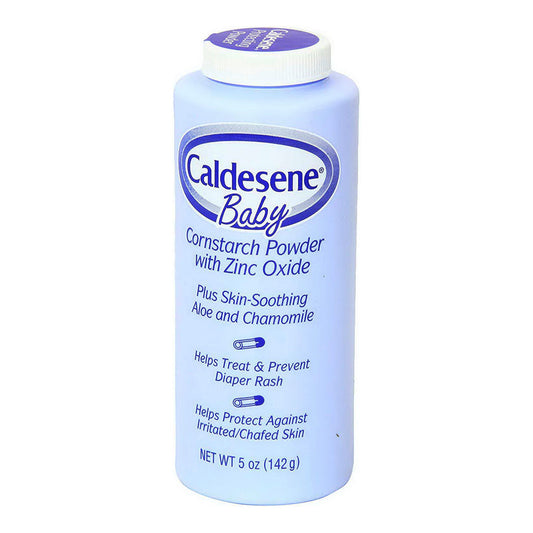 Caldesene Baby Diaper Rash Relief Cornstarch Powder With Zinc Oxide - 5 Oz