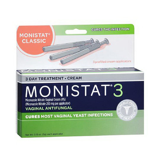 Monistat 3 Vaginal Antifungal Cream, Prefilled Applicator 3 Ea