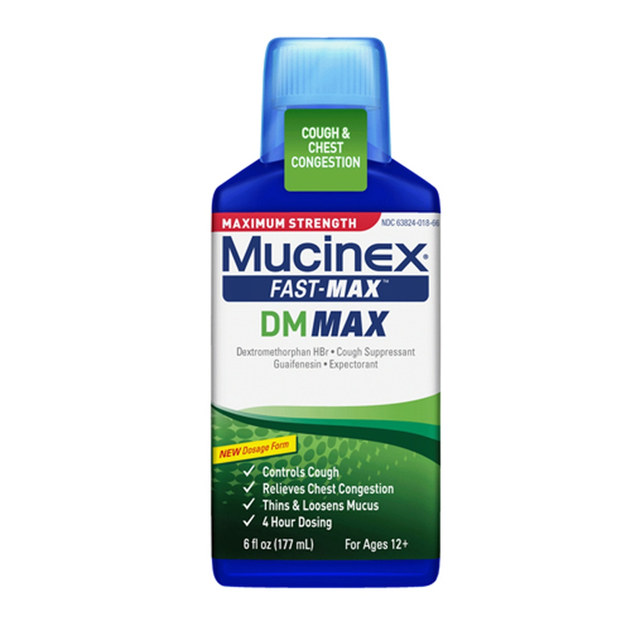 Mucinex Fast-Max Dm, Max Strength, Cough Relief Liquid, 6 Oz