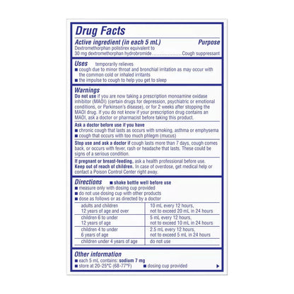 Delsym Adult Cough Suppressant Liquid, Grape Flavor, 3 Oz