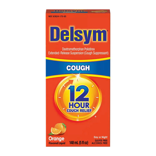 Delsym Adult Cough Suppressant Liquid, Orange Flavor, 5 Oz
