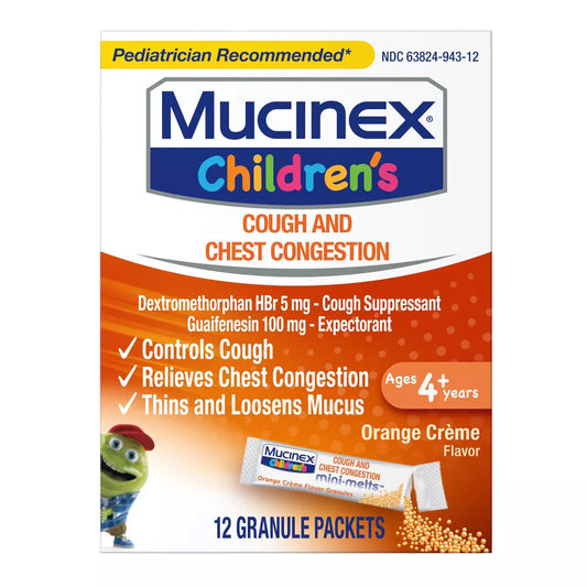 Mucinex Children'S Mini Melts, Cough, Orange Cr???Me 12 Ea