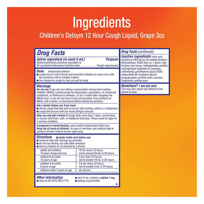 Delsym 12 Hour Cough Relief Children/Adults